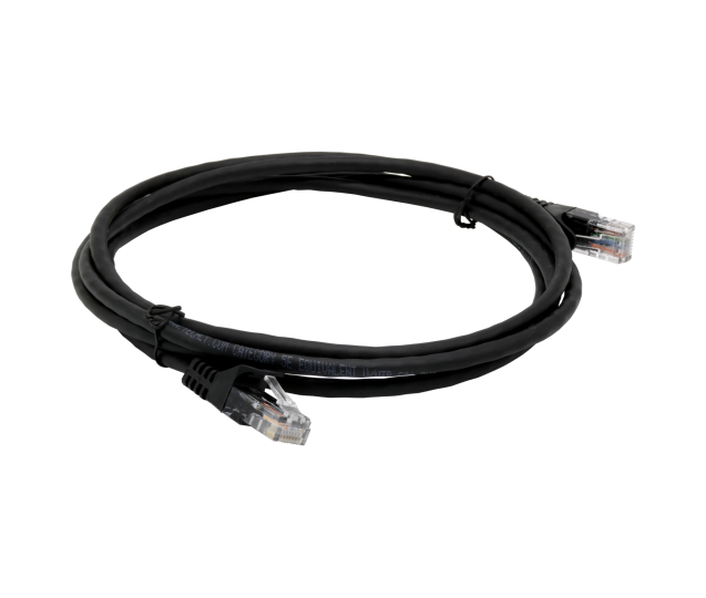 Network Patch Cable in CCA Cat.5E UTP 2m Black